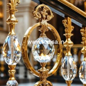 Luxury Brass Crystal Railings for Modern Living CR-3336