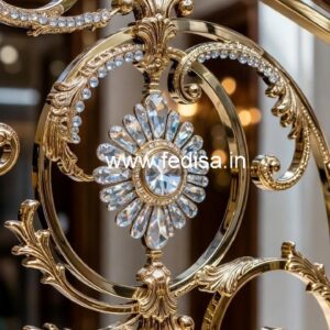 Stylish Brass Crystal Railings for Premium Interiors CR-3337