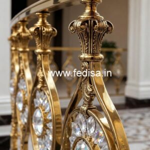 Stylish Brass Crystal Railings for Modern Homes CR-3342