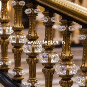 Luxury Brass Crystal Railing Design Ideas CR-3343