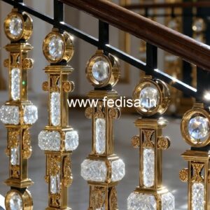 Modern Brass Crystal Railing for Home Interiors CR-3347