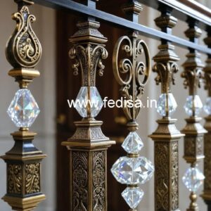 Royal Brass Crystal Staircase Railing Designs CR-3353