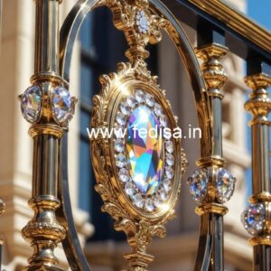 Contemporary Brass Crystal Railing Designs CR-3360