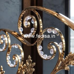 Royal Look Brass Crystal Railing Designs CR-3367