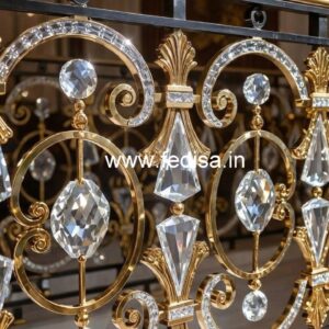 Luxury Interior Railings with Brass Crystal CR-3372