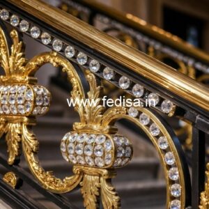High-End Staircase Brass Crystal Designs CR-3374