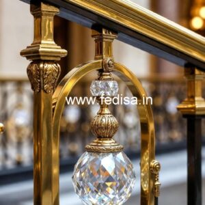 Designer Handcrafted Brass Crystal Railing CR-3376