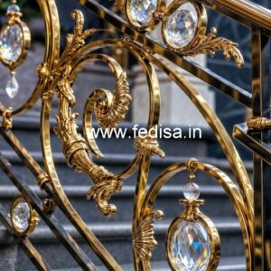 Stylish Brass Crystal Stair Railings CR-3378