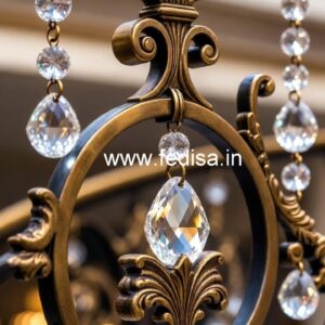 Golden Brass Crystal Railing Designs CR-3379