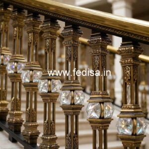 Brass Crystal Balcony Railing Ideas CR-3380