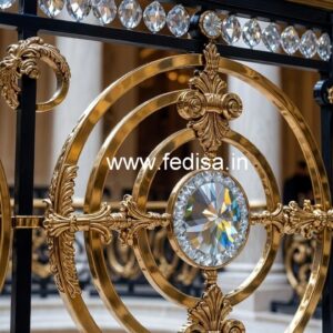 Stylish Staircase Brass Crystal Designs CR-3394