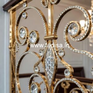 Designer Luxury Brass Crystal Railings CR-3395