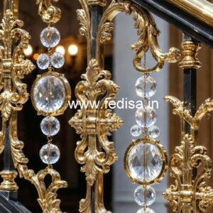 Brass Crystal Railing for Grand Interiors CR-3398