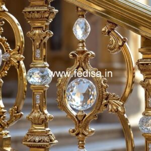Modern Royal Brass Crystal Railings CR-3401