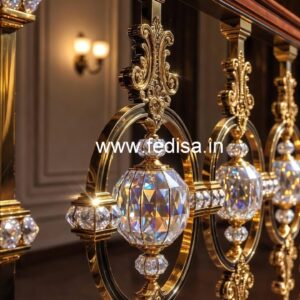 Brass Crystal Staircase with LED Lights CR-3402