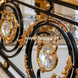 Brass Crystal Railings for Staircases CR-3408