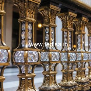 High-End Interior Brass Crystal Railings CR-3409