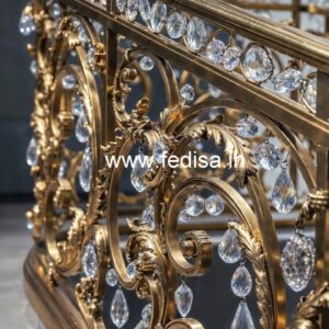 Premium Home Brass Crystal Railings CR-3410