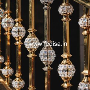 Elegant Home Decor Brass Crystal Railings CR-3413