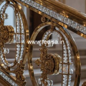 Brass Crystal Railings for Villas CR-3416