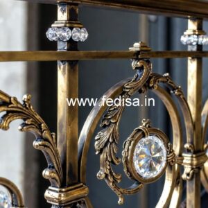 Unique Interior Brass Crystal Railings CR-3417