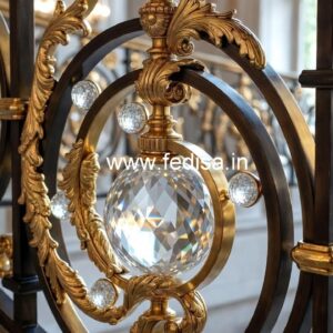 Classic Golden Brass Crystal Railings CR-3432