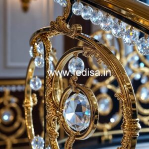 Luxury Brass Crystal Railings for Interiors CR-3441