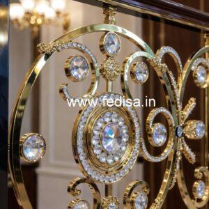 Stylish Brass Crystal Railings for Homes CR-3444