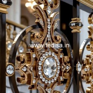 Luxury Brass Crystal Railings for Duplex Homes CR-3450