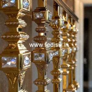 Royal Brass Crystal Interior Railings CR-3452