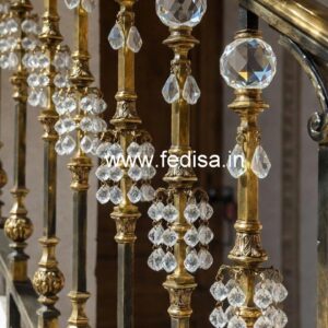 Classic Brass Crystal Railings for Luxury Homes CR-3455