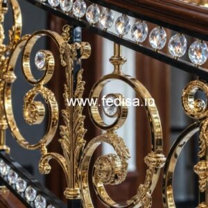Premium Brass Crystal Staircase Decor CR-3459