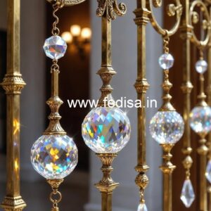 Artistic Brass Crystal Railings for Interiors CR-3463