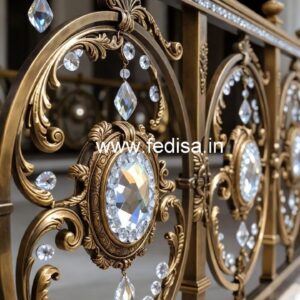 Custom Brass Crystal Railings for Homes CR-3464