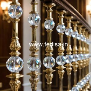 Classic Brass Crystal Staircase Designs CR-3472