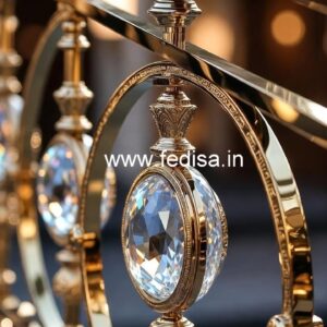 Elegant Brass Crystal Railings for Villas CR-3475