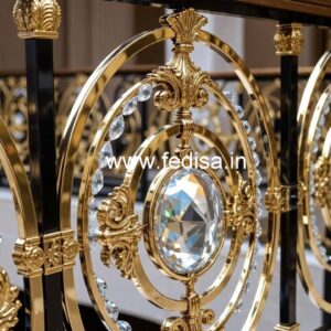Stylish Crystal Brass Railings for Homes CR-3477