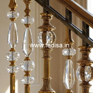 Luxury Staircase Brass Crystal Railings CR-3478