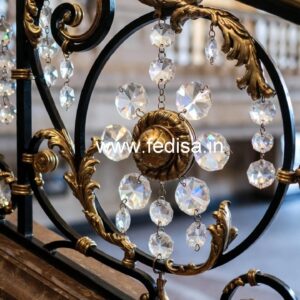 Designer Interior Brass Crystal Railings CR-3479