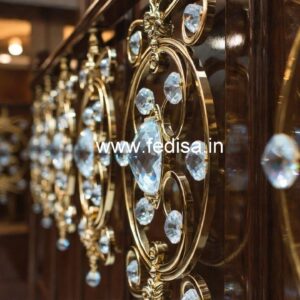 Premium Staircase Brass Crystal Designs CR-3485