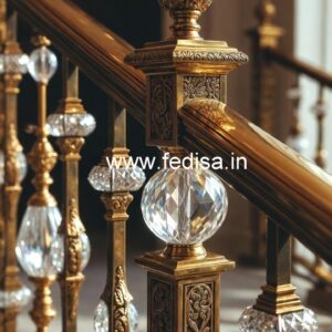 Modern Brass Crystal Stair Railings CR-3489