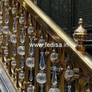 Luxury Brass Crystal Staircase Designs CR-3498