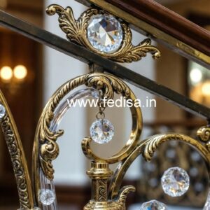 Premium Brass Crystal Railing Ideas CR-3514