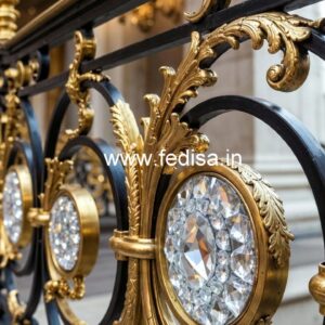Elegant Brass Crystal Railings for Interiors CR-3520
