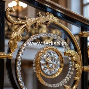 Luxury Brass Crystal Railings for Modern Villas CR-3522
