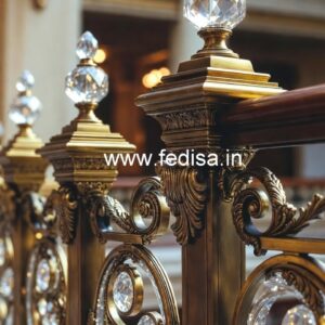 Premium Brass Crystal Railings for Luxury Homes CR-3524