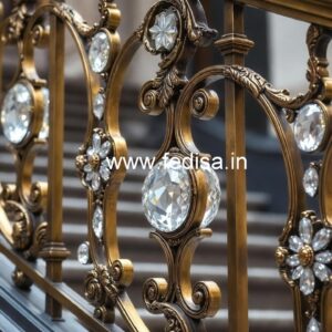 Stylish Brass Crystal Railings for Interior Design CR-3526