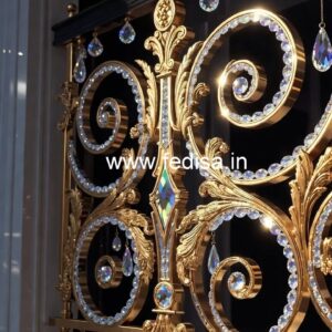 Luxury Brass Crystal Railings for Modern Interiors CR-3527