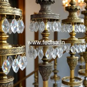Elegant Brass Crystal Railings for Modern Homes CR-3534
