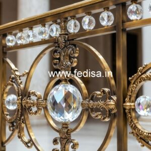 Designer Brass Crystal Railings for Architecture CR-3537